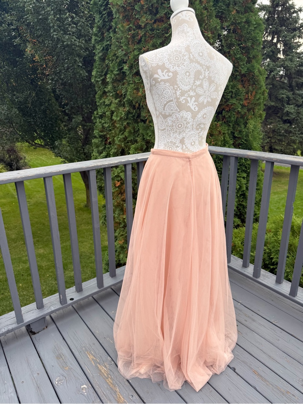 Jenny Yoo Dusty Rose Tulle A-Line Skirt Sz 8 - Picture 7 of 9
